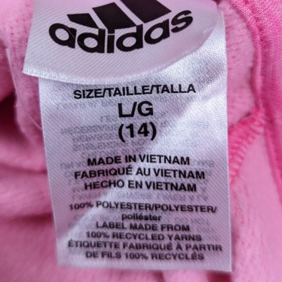 Junior's/Girl's Large Adidas Essential Sportswear Logo Hoodie Pullover Long Slv - Picture 4 of 6